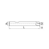 Solid carbide milling Quarter round profile mill General machining 5601R90*FM-R - Makotools Industrial Supply Tools for Metal Cutting